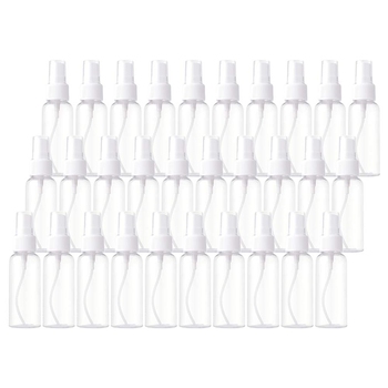 50 Pieces 50Ml Spray Bottles Plastic Empty Refillable Atomiser Transparent Travel Bottle